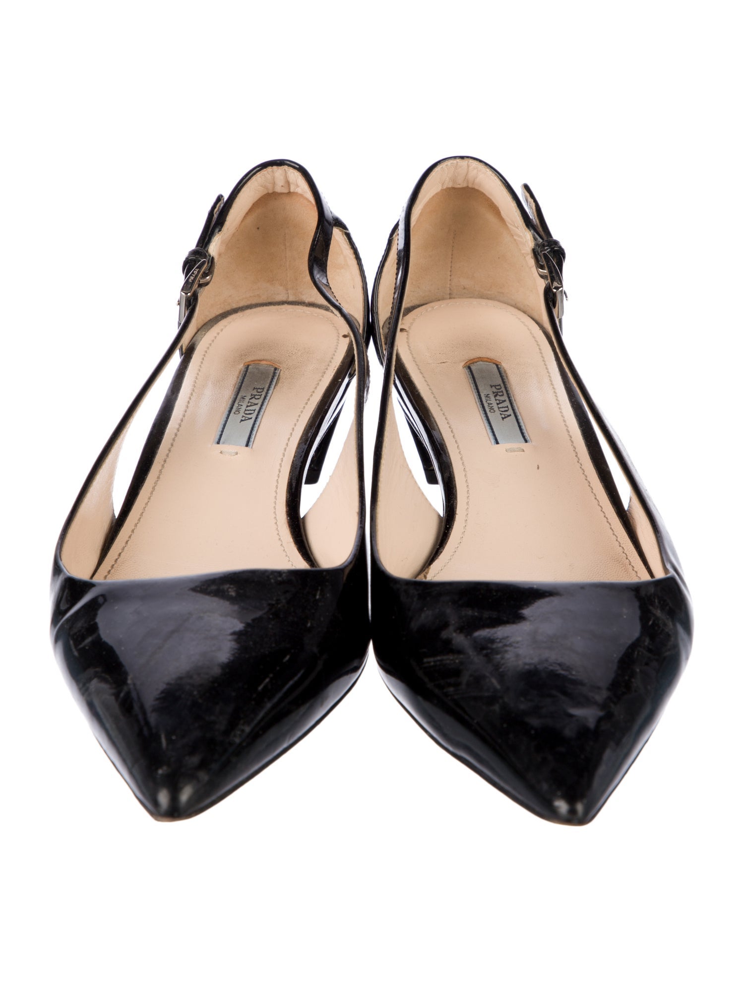 Prada Patent Leather Slingback Pumps